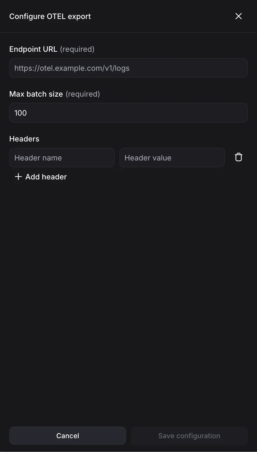 Configure OTEL Export