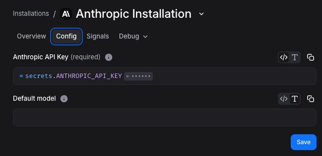 Secrets Installation Referencing